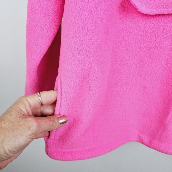 PINK Victoria's Secret Pink 1/4 Zip Hooded Fleece Sweatshirt, size Medium - Picture 5 of 10